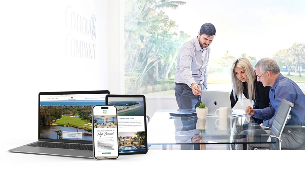 Cotton & Company Team at the computer